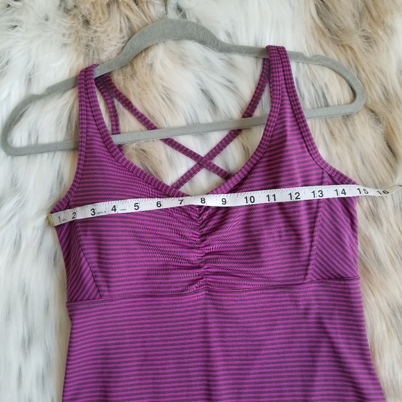 prAna Rebecca Strappy Striped Active Jersey Dress Size Small Hiking Athleisure - Picture 4 of 10